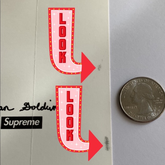 Nan Goldin x Supreme Kim Rhinestone Sticker SS18 - Picture 6 of 6